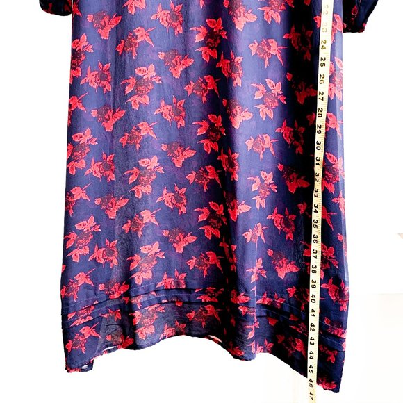 madewell sheer long sleeve floral print dress - Picture 4 of 6